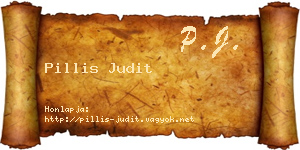 Pillis Judit névjegykártya